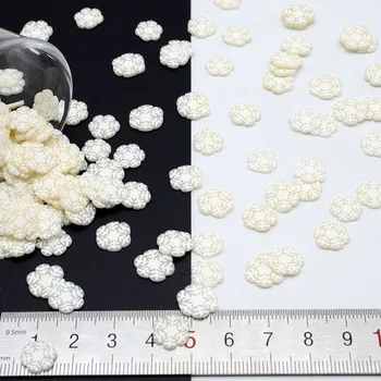 100g/masse Polymer Ler Hvide Sne Drysser Dejlige konfetti for Håndværk Gør, DIY