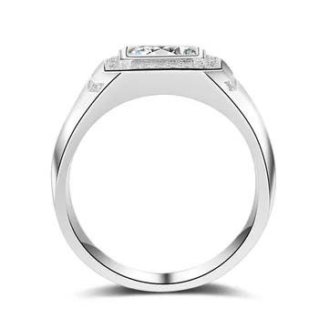 14K Guld Hvid 1.5 Karat Diamond Ring for Kvinder Fine Anillos Mujer Sølv 925 Smykker Bijoux Femme Bizuteria Diamant Gemstones