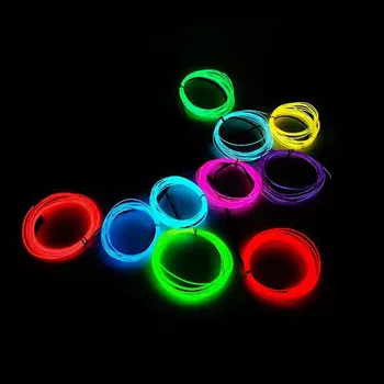 1m 2m 3m 5m 10m Neon Lys Dance Party Decor Lys batteridrevne Neon LED Fleksibel EL Wire, USB-Reb Rør, Vandtæt LED Strip