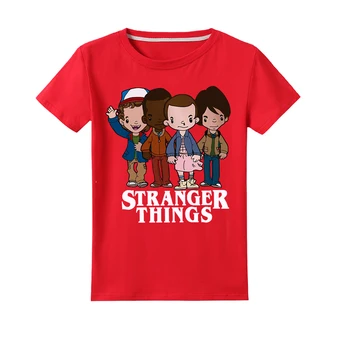 2020 Drenge T-Shirts Girls Cartoon-Toppe Fremmed Ting Besked Print T-Shirt Børn Sommeren Afslappet Børn Tøj Sjove T-shirt,