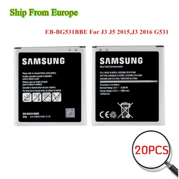 20pcs Engros Batteri EB-BG531BBE til Samsung Galaxy J3 J5 Grand Prime G530F G531F J500 J3 2016 J320F SM-J320FN G5308W G532F