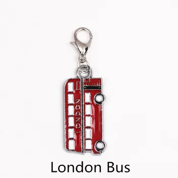 20pcs/masse DIY London Bus Charms Vedhæng Til Nye Ankommer Hukommelse Medaljoner Engros CM465#