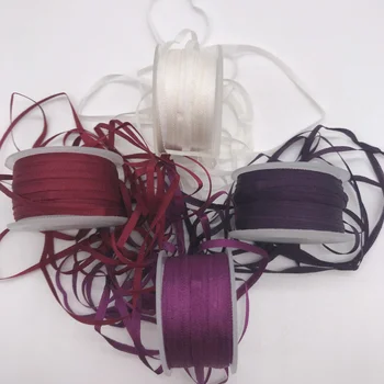 2mm, 10yards/farve,silke sat, ægte, ren silke tynd normal silke bånd til broderi og håndværk projekt,gave emballage