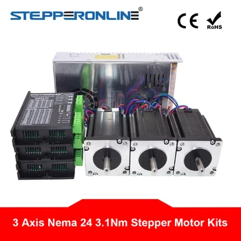 3-Akset CNC-Kit 3.1 Nm/439oz.i Nema 24 Stepper Motor Driver 3.5 EN CNC-fræser Router Drejebænk Robot