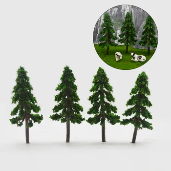 30/50/100pcs 7.2 cm ABS Plast Model Grønne Træer Toy Skala Miniature Farve Tasson Planter Til Diorama Skov Scene Layout Kits