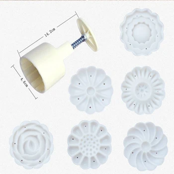 3D Steg Blomst Mooncake Skimmel 6 Style Hånd Pres Fondant Slik Ananas Kage form For DIY Hjem Bagning Tilbehør