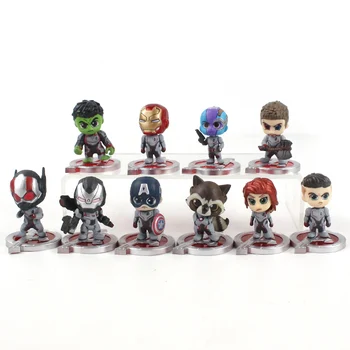 4-6cm 10stk/set Avengers Slutspil Team Passer til Captain America, Iron Man, Black Widow Tågen Thanos, Thor, Hawkeye PVC Figur Toy