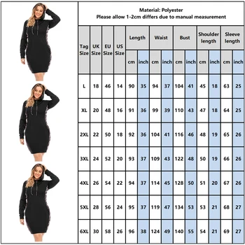 6XL Plus Size Efteråret langærmede Kjoler til Kvinder Overdimensionerede Bodycon Black Hooded Kvinde Leopard Kjole i Stor Størrelse Tøj D30