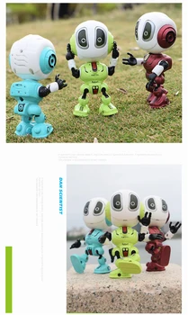 Action & Toy Tal Smart at Tale Legering Robot Touch Elektronisk Lyd, Lys, Robot Legetøj, Kid Fødsel Gave DIY Gestus Elektroniske Legetøj