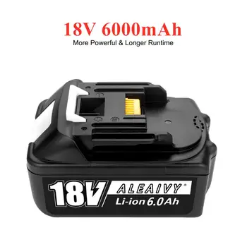 Aleaivy (Oprindelse) 18V 6.0 Ah Genopladeligt Li-ion Batteri til Makita elværktøj 18 V Batterier BL1840 BL1850 BL1830 BL1860B LXT 400