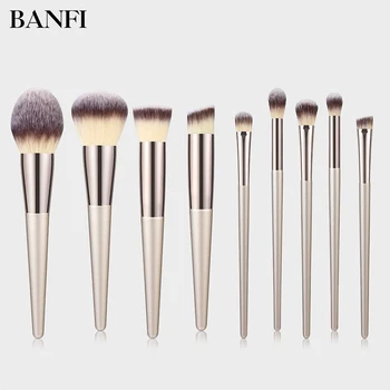 BANFI Champagne Makeup Pensler Sæt Foundation Pudder Blush, Øjenskygge Blanding Kabuki Skønhed Gøre Op Af Tilbehør Maquillaje