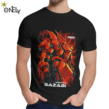 Boy T-shirt MSN-04 Sazabi Zeon Gunpla Robot Bløde Unikke Design Rund Hals Hip Hop T-Shirt
