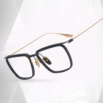 Brand Design Legering Acetat-Pladsen Optiske Briller til Mænd, Let Kvinders Briller Ramme Klassiske Rektangel Nærsynethed Briller