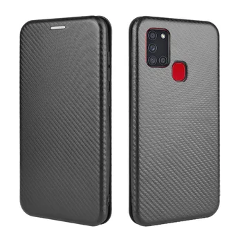 Carbon Flip Case på For Coque Huawei Nova Lite 8 7i 7 SE 6 5T 4E-Lite 3 Plus Mate 30 Pro Telefonen Tilfælde Fundas Magnetiske Wallet Cover