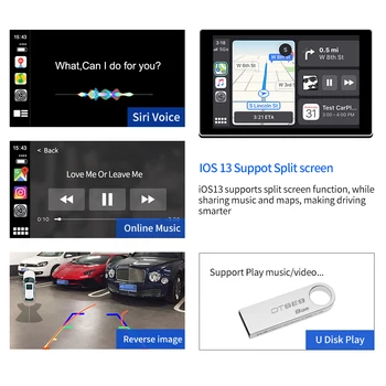 Carlinkit Trådløse CarPlay for Lexus NX ES OS er CT-RX GS LS LX LC RC 2020 År Multimedia interface CarPlay & Android-Auto