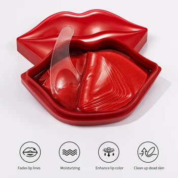 Cherry Hydrating Fugtgivende Lip Mask Anti-Tørring Lettelse Læbe Linjer Lip Care 20Pcs Hudpleje TXTB1