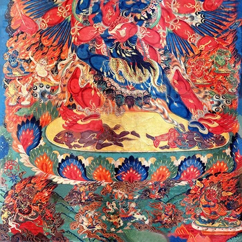 Dekorative Maleri af Stof Thangka Hjem og Ophold i Tibetansk Buddhistisk Thangka-Stue