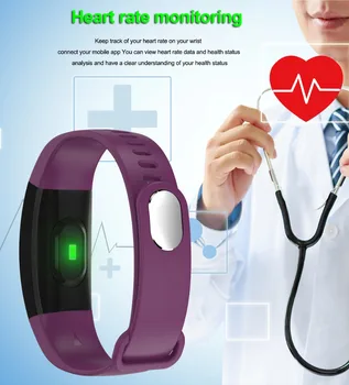 F64 Smart Armbånd Fitness Tracker-Armbånd Blodtryk pulsmåler Med Skridttæller Armbånd Til Android, IOS