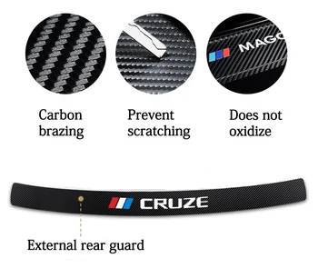 For Chevrolet Cruze 2012 2018 2019 Læder Bilens Bageste Kofanger Klistermærker til Carbon Fiber Beskytter Bilens Bagagerum Beskyttelse Plade Film
