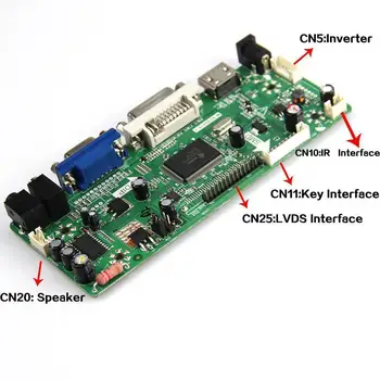 For G150X1-L03/L02/L01 1024*768 Controller board AUO-Panelet vise DVI LCD-DIY VGA LVDS Tv med HDMI-M. NT68676 15