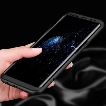 Fuld Beskyttelse Tilfældet For Samsung Galaxy S6 S7 Kant S8 S9 Plus Bagcoveret Fundas Stødsikkert Aftagelig Mat Telefon Hard Case Coque