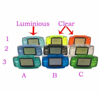 Grøn & Blå Til Gameboy Advance Glød i Mørke Plastik etui Boliger w Skærmen Til GBA Lysende case Cover