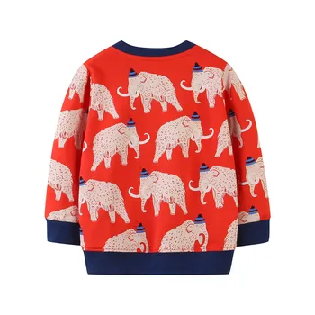 Hoppe Meter Baby Bomuld Nye Sweatshirts med Dyr Udskrive Fashion Børn Elefant Børn Efteråret Sweatshirts