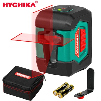 HYCHIKA Laser-Niveau Mini 2 Linjer 3D-Selv-Nivellering Lodrette og Vandrette Linje grøn rød Laser måleområde 15m