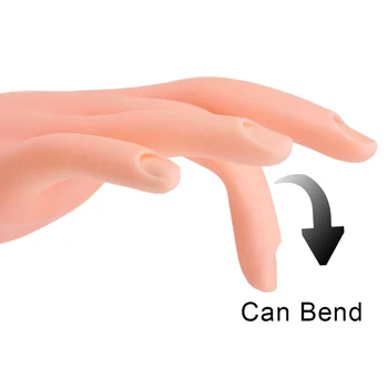 Hånd For Manicure Søm Uddannelse Manicure Praksis Side Fleksibel Løsøre Nail Printer Falske Hænder Model Praksis Display For Negle