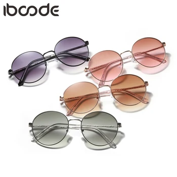 Iboode Solbriller Kvinder Mænd Klassisk Vintage-Round Metal Frame Sol Briller Luksus Kørsel Goggle-Brillerne Oculos Gafas De Sol 2020