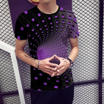 Interessant Hypnose 3D-T-Shirt Mænd Kvinder Grafisk Casual Mode Short Sleeve Tee Toppe TC 21
