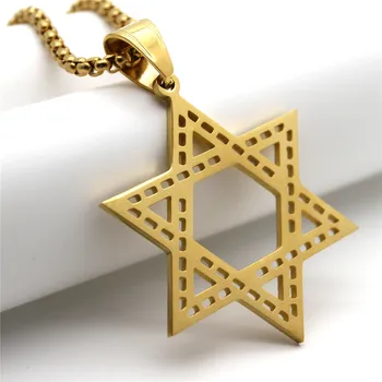 Jødiske davidsstjerne Halskæde, Mænd/Kvinder, Bat Mitzvah Gave Guld Farve Israel Judaistisk hebraisk Hanukkah Vedhæng Smykker Dropshipping