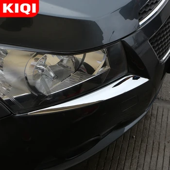 KIQI ABS Forlygte Chrome Trim Mærkat Lampe Øjenbryn Forlygte Dekoration Strip for Chevrolet Cruze Sedan 2009 -