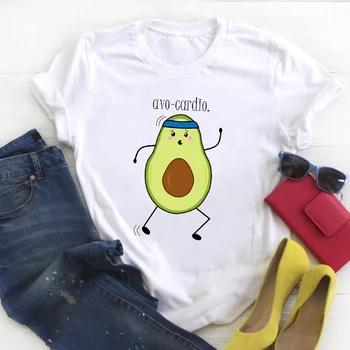 Kvinder Avocado Gravide Dame Mode Print Tegnefilm Sommeren Kvindelige T-Tee Damer Tshirt Dame Top Shirt Tøj Grafisk T-shirt