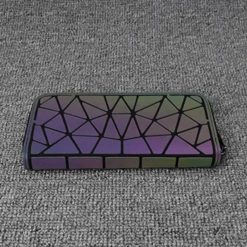 Kvinder Lang Tegnebog Geometriske Lysende Kvindelige Min Clutch Tasker Multifunktions-Wallet Taske-Kort Holder