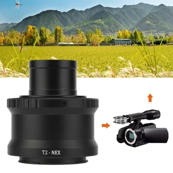 Lens adapter T2-NEX Metal 1,25 tommer Teleskop Mount Adapter Ring passer til Sony NEX E Mount Kamera len tilbehør