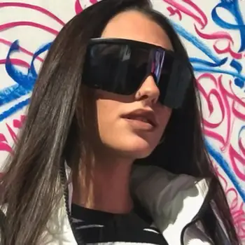 LongKeeper Overdimensioneret i Ét stykke Solbriller Mænd Kvinder Udendørs Sport Stor Ramme, Sol Briller, Anti-UV-Vindtæt Briller Briller