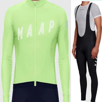 MAAP mænds fleece termisk cykling jakke sæt gel pad bib pants cykel vinter jersey ropa ciclismo hombre cykel team bære 2020