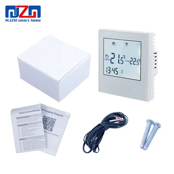 MJZM 16A03-2-WiFi Control Room Temperature Controller Hvid Baggrundsbelysning Programmerbare Elektriske Gulvvarme Thermo Regulator