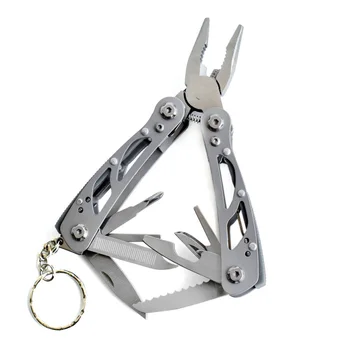 Multi Pocket Mini Folde Tang Bærbare Udendørs Håndværktøj Wire Cutter Skruetrækker, Kniv, Sav Overlevelse Nøglering