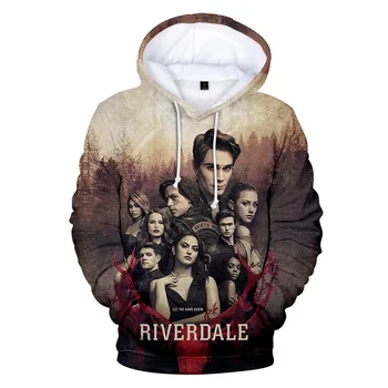 Mænd Riverdale 3D Printet Hoodie Tv-Show Hættetrøjer Kvinder Cole Sprouse Sweatshirt Afslappet langærmet Toppe o Hals Slange Pullover 2021
