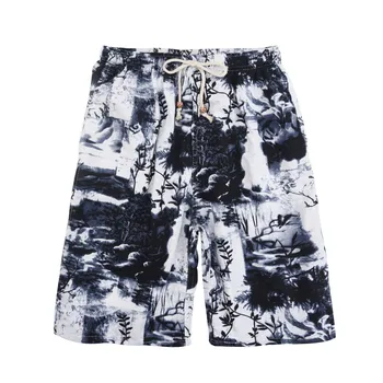 Mænd ' s beach shorts personlighed udskrivning 2020 sommeren tynd sektion åndbar komfort casual mænds linned shorts stor størrelse 5XL