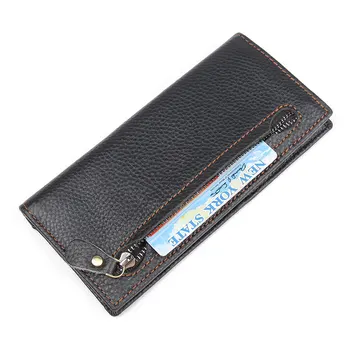 Mænd Tegnebøger Ægte okselæder Kort Card Wallet Male RFID Kreditkort Indehaveren R-8122A