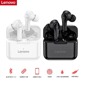 NYE Globale Lenovo QT82 Trådløse Bluetooth Hovedtelefoner Touch Kontrol sport Stereo Headset HD MIC 400mAh Store Batteri, IPX5 Vandtæt