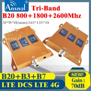 Nye!!Trådløse Forstærker 4G B20 800 1800 2600Mhz Tri-Band 4G Mobiltelefon Repeater GSM 2g-4g Netværk Mobil Signal Booster LTE DCS