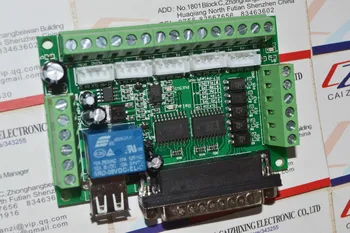 Opgraderet 5-Akset CNC-Interface Adapter Breakout yrelsen For Stepper Motor Driver Mach3 +USB-Kabel.Vi er den producent, Tekniske
