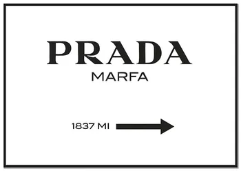 Panorama Lærred Prada Marfa Trykt på Lærred - Vintage Lærred Væg Kunst - Prada Marfa Lærred Inspirerende Dekoration - Moderne Print på Lærred, til Vægge