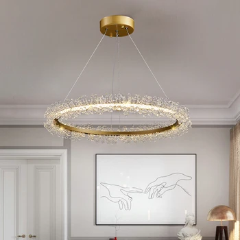 Post-moderne lys luksus krystal vedhæng lys stue enkle kreative personlighed la lampe soveværelse Vedhæng lys