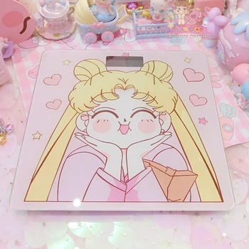 Sailor Moon Action Figur Hærdet glas Sød Elektronisk Digital-Gulvtæppe Krop Skala Vægt Balance LCD-Display 5182