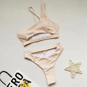 Sexet Bikini Kvindelige Badedragt Høj Talje Badetøj 2020 Passer til Badetøj, Bikini Sæt Kvinder Svømme To Stykker Badning Badende W4E9